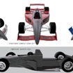 2012年から採用されるダラーラ製シャーシの基本セル部とオプションのエアロパッケージ