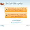 ベータ版はMozillaのサイトにて無料でダウンロードできる。Maemoにも対応 ベータ版はMozillaのサイトにて無料でダウンロードできる。Maemoにも対応