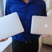 MacBook Airの13.3型（左）と11.6型（右） MacBook Airの13.3型（左）と11.6型（右）