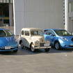 最新のEVリーフと1947年に造られたEV「たま」