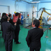 中国新拠点のロボットデモスペース見学