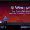 次期WindowsはSoCをサポート（基調講演の映像より） 次期WindowsはSoCをサポート（基調講演の映像より）