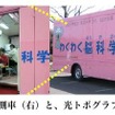 小学生、英単語を処理する脳活動の基本パターンを解明 移動脳機能計測車と、光トポグラフィによる計測