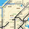 JARTIC 日本道路交通情報センターによる東北地方の高速道路の状況（灰色の表示は調整中を示す）