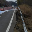 東日本大震災 高台の道路を津波が通過していった