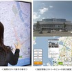 ソフトバンククリエイティブ タッチパネル型デジタル再ネージ用地図アプリ イメージ