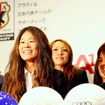 なでしこジャパン、東京都渋谷区神宮前のアウディフォーラム東京でのアウディA1贈呈式に参加。　