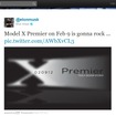 モデルXのデビュー時期を明かしたテスラモーターズのイーロン・マスクCEO自身の公式Twitter