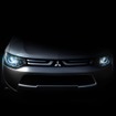 三菱自動車が3月のジュネーブモーターショー12で初公開する新型車のティーザー画像
