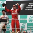 F1マレーシアGP表彰台（3月25日）