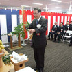 東海ゴム、本社内データセンター竣工式に出席する西村社長