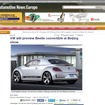 VWザ・ビートルのカブリオレが北京モーターショー12で初公開される可能性を伝えた『オートモーティブニュース』