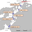 自転車歩行者道の位置図及び通常料金。注＝新尾道大橋には自転車歩行者道がない。また、尾道大橋（広島県道路公社）は道幅が狭く交通量も多いため、渡船の利用をすすめる。