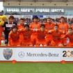 試合開始前のエスパルス側選手集合写真