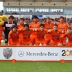 試合開始前のエスパルス側選手集合写真