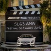 カンヌ国際映画祭の会場ホテルに展示されたメルセデスベンツSL63AMG