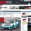 ドイツ・ニュルブルクリンクに現れたレクサスLFAの謎のテストカーの写真を公開した米『MOTOR TREND』