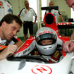 【ホンダミーティング】疾走写真蔵…福井社長、F1マシンをドライブ!!
