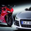 ドゥカティ1199 パニガーレとアウディ R8