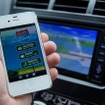 最大の特長はスマートフォン連携。インストールしたアプリから目的地の設定ができる。
