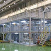 富士重工業 半田工場のボーイング787型機 中央翼組立第3ライン