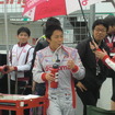 第1レースを制した伊沢。第2レースは6番グリッドからのスタート。