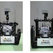 調査用小型ロボット（左）とマルチ機能搭載ロボット（日立のモニタリングシステム）