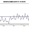 前年同月比の推移（2009年1月～2013年2月）