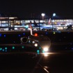 ラストフライトとなった広島からの1614便は定刻から約40分遅れで羽田空港8番スポットに到着。