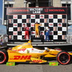 2013年インディカー・シリーズ第2戦アラバマの表彰式。写真：Indycar