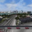 ロングビーチ市街地コースのバーチャルラップ（動画キャプチャ）