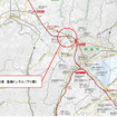 長野自動車道の塩嶺トンネル内で管路材が走行車線上にはみだす事象が発生