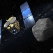 はやぶさ2が目的地のC型小惑星「1999JU3」にランデブーした予想イメージCG。