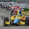 途中まで快走を見せたコンウェイだったが、連勝は成らず（レース2は3位）。写真：IndyCar