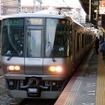 臨時普通列車「白浜花火号」は223系または225系の4両編成で運転される。写真は223系。