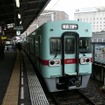 西鉄天神大牟田線の6050形。割引切符は天神大牟田線の往復乗車券と博物館観覧券などがセットになっている。