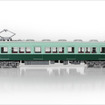 「鉄道コレクション」の南海7000系。非冷房時代の姿を再現した。塗装も緑の濃淡2色の旧塗装を採用している。