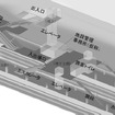 中央新幹線の地下中間駅予想図。5月に発表された高架中間駅をほぼ逆にしたイメージになる。