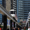 シドニー中心部を走るモノレール。今年6月末で廃止され、軌道の撤去が始まる