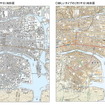 2万5000分1地形図「高知」の新旧比較