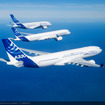 エアバスのワイドボディー系列であるA330とA350、A380