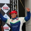 女性ドライバーのデ・シルベストロが2位をゲット。写真：IndyCar