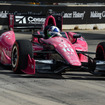 最終ラップで大クラッシュに遭遇してしまったフランキッティ。写真：IndyCar