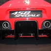 フェラーリ・458スペチアーレ　リアのフラップが下がった状態