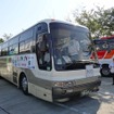 試乗デモに使われた大型バスは、Wi-Fi接続を可能とした車載サーバーを搭載