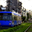 東急世田谷線を走る電車。世田谷ボロ市にあわせ増発される。