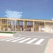 八頭町が計画している郡家駅コミュニティ施設の完成イメージ。