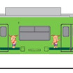 JR西日本と奈良県が「古都奈良の文化財」世界遺産登録15周年を記念して運行するラッピング列車のデザイン（イメージ）