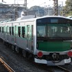 このほど完成したEV-E301系「ACCUM」の先行車2両編成。3月のダイヤ改正を機に栃木県の烏山線で運転を開始する。