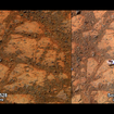 左側「Sol 3528」は昨年12月26日の画像、右側「Sol3540」は今年1月8日の画像。